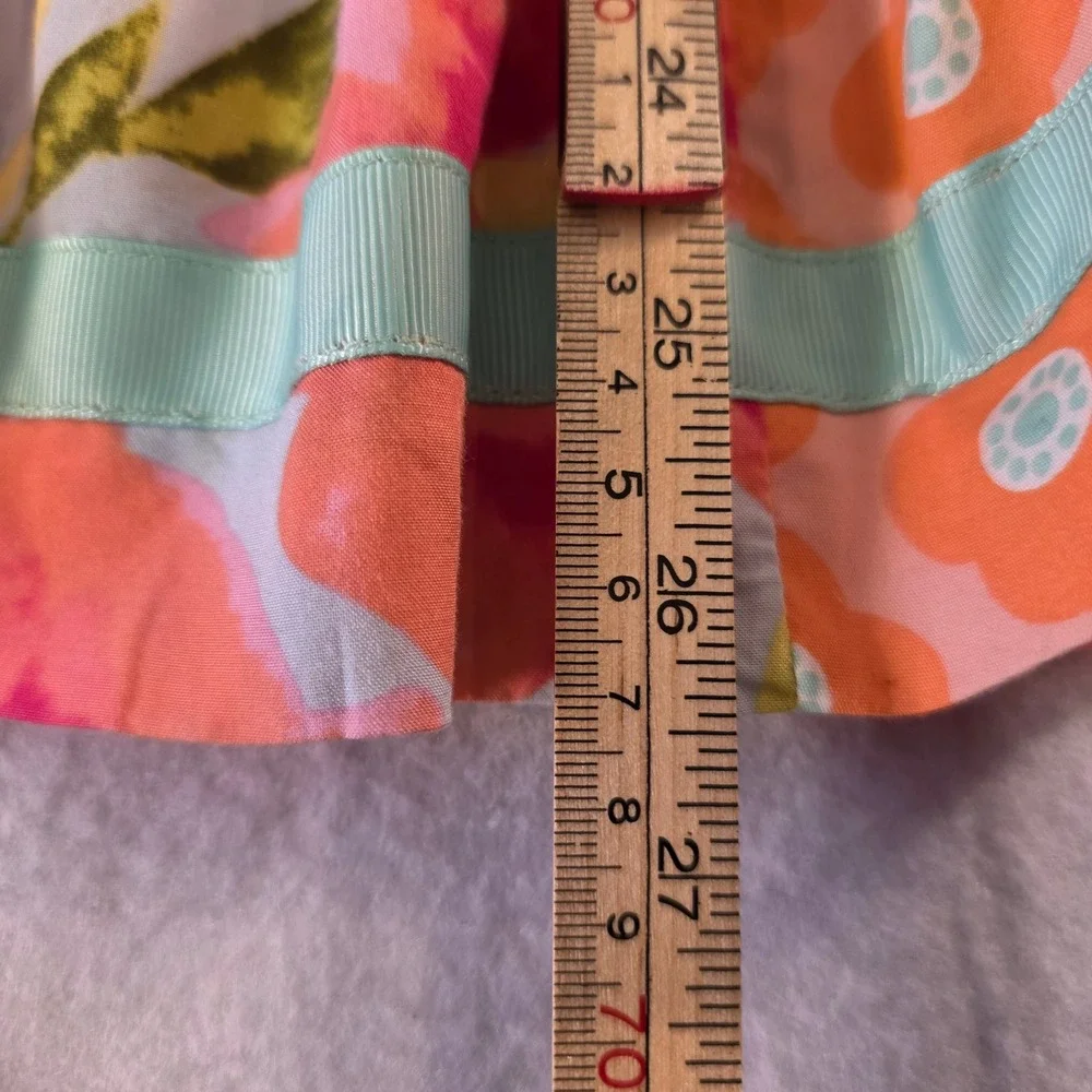 Matilda Jane Girls Mixed Print Butterfly Floral Dress Peach Mint Size 8 20010D